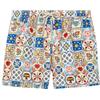 Saint Barth Mc2 Uomo Costume da Bagno Short LIG0013-Maj Stamp Poliestere Bianco L