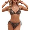Genfien Costume da Bagno Donna Due Pezzi Bikini Set Halter | Reggiseno Bikini Top Triangolo Tanga,Brasiliano,Beachwear,Swimwear,Costumi da Mare