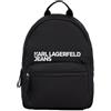 KARL LAGERFELD JEANS Donne Essential Nylon Back Pack Nero One size