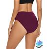 Leovqn Periodo Costumi da Bagno Senza Perdita Bikini Mestruale Impermeabile Fondo UPF 50+ Nuota Breve Flusso di Luce - Ragazzi Ragazze Donne, Viola, XXL