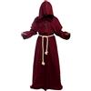 GOLDSTITCH Amayar Friar - Costume da monaco medievale/rinascimentale, saio con cappuccio