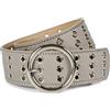 styleBREAKER Cintura donna larga con borchie in similpelle, / Grigio chiaro