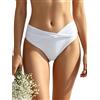 SHEKINI Fondo Bikini per Donna Triangolo Classico Ruched Bikini Nuoto Tronchi Culotte Slip Costumi da Bagno Pantaloncini da Spiaggia