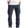 Generisch Pantaloni cargo da uomo, elasticizzati, per il tempo libero, slim fit, pantaloni chino in tinta unita, pantaloni cargo classici, per l'autunno e l'inverno, oversize, gamba dritta, casual, Blu mare