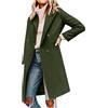 KHIRVWL Giacca Donna Lunga Ed Elegante Cappotto Lana Donna Invernale Elegante Nero Lungo Cappotto Lana con Cintura Cappotto Lungo Invernale Lungo Al Ginocchio Trench Spesso Cappotto Invernale