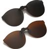 YAMEIZE Clip per Occhiali da Sole, Flip up Senza Telaio Occhiali da Sole, Uomo e Donna Polarizzata Lente, Adatti per All'aperto…