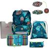 DerDieDas ErgoFlex Magic Light - Set di zaini per la scuola, 5 pezzi, Blu, ErgoFlex Set