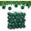Relaxdays Palline di Natale, Set da 50 Palle Albero, Addobbi Natalizi, ∅ 6 cm, Sfere in Plastica Lucida e Opaca, Verde