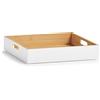 Zeller Scatola portaoggetti in bambù, Colore: Bianco, Bianco, ca. 30 x 27 x 6 cm