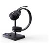 Yealink Cuffia con microfono Yealink WH62 Dual Teams Sistema di audioconferenza personale Wireless A Padiglione Ufficio Micro-USB Base ricarica Nero [1308001]