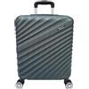 COVERI COLLECTION Trolley Rigido Bagaglio a Mano, KG 2,5, 55x40x20 cm, 37 Litri, 4 Ruote Doppie Girevoli 360°, Chiusura Combinazione, approvato dalla maggior parte delle compagnie (VERDE SCURO)