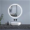 AICA ITALY SRL Specchio Rotondo Illuminato a LED, Specchio da Parete da Bagno 70 x 70cm, Specchio da trucco, Anti nebbia, Dimmerabile 3000K-6500K, Funzione di Memoria, IP44 impermeabile