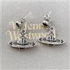 Vivienne Westwood Orecchini Vivienne Westwood Pierce Mini Bassorilievo Argento Nero NO SCATOLA ...