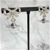 Vivienne Westwood Orecchini Vivienne Westwood OCTAVIE nastro sfera argento viola 2 cm x 1,5 cm ...