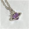 Vivienne Westwood Collana Vivienne Westwood Leonor viola argento TOP 1 cm con custodia NO SCATOLA