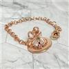 Vivienne Westwood Bracciale Vivienne Westwood Tiny Orb 17 cm oro rosa multi con custodia NO SCA...