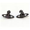 Vivienne Westwood Orecchini Vivienne Westwood mini bassorilievo sfera canna di fucile 1,7 cm co...