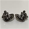 Vivienne Westwood Orecchini Vivienne Westwood Petite Orb Gunmetal trasparenti 2,5 x 1,4 cm con ...
