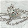 Vivienne Westwood Collana Vivienne Westwood piccola sfera argento trasparente multipietra 2,3 c...