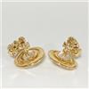 Vivienne Westwood Orecchini Vivienne Westwood Petite Orb oro trasparente 2,5 cm x 1,4 cm con cu...