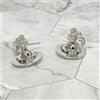 Vivienne Westwood Orecchini Vivienne Westwood Petite Orb argento trasparente multi 1,6 cm con c...