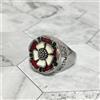 Vivienne Westwood Anello Vivienne Westwood misura 6,5-7 argento/rosa Tudor rossa con custodia N...
