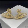 Vivienne Westwood Orecchini Vivienne Westwood Pierce Crystal Orb oro con custodia NO SCATOLA
