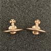 Vivienne Westwood Orecchini Vivienne Westwood Pierce sfera massiccia oro rosa rosa 1,8 cm con c...