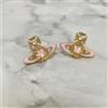Vivienne Westwood Orecchini Vivienne Westwood stella cadente sfera oro rosa 2,1 x 1,5 cm con cu...
