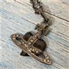 Vivienne Westwood Collana Vivienne Westwood Diamante Cuore Gunmetal Nero TOP 2,5 cm NO SCATOLA