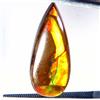 Gemstonedesire 5,20 ct. 100% naturale multi fuoco ammolite pera cabochon 8x21x3 mm pietre pr...