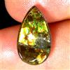 Gemstonedesire 5,50 ct. 100% naturale multi fuoco ammolite pera cabochon 10 x 16 x 4 mm piet...