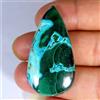 Gemstonedesire 60,50 ct.100% naturale Miraculous Malachite Chrysocolla Pear Cab 22x43x5 mm g...