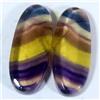 Gemstonedesire 61,15Cts 100% Naturale Super Fluorite Coppia Cabochon Ovale 13x32x6mm Pietra ...