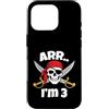 Pirate Birthday Family Gifts Custodia per iPhone 16 Pro ARR I'm 3 Pirate Birthday Skull Crossed Swords Kids