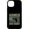 Gun Dad Father Gifts Custodia per iPhone 15 Plus Armato E Papà Divertente Pistola Papà Padre Tiro Umorismo