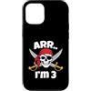 Pirate Birthday Family Gifts Custodia per iPhone 12/12 Pro ARR I'm 3 Pirate Birthday Skull Crossed Swords Kids