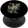 Funny Spooky Season Halloween Party Appa Scheletro che cavalca mummia T Rex dinosauro PopSockets PopGrip Adesivo