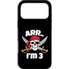 Pirate Birthday Family Gifts Custodia per iPhone 17 Pro Max ARR I'm 3 Pirate Birthday Skull Crossed Swords Kids