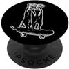 Animal On A Skateboard Graphics Skateboarding Suricati Mangusta Prairie Dogs PopSockets PopGrip Adesivo
