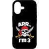 Pirate Birthday Family Gifts Custodia per iPhone 17 ARR I'm 3 Pirate Birthday Skull Crossed Swords Kids