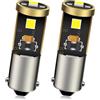 Ruiandsion - 2 lampadine LED BA9S Canbus 12-24V BA9 BA9S 53 57 1895 64111, super luminose, chipset 3030 3SMD, per interni auto, porta laterale, luci di cortesia, luci da lettura, bianche