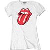 T-Shirt # Xl Ladies White # Classic Tongue (DVD) Rolling Stones the