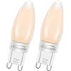 Ruiandsion G9 Lampadine LED Dimmable 2700K Bianco Caldo 220-240V 4W 4 Filamento LED G9 Lampadine Della Casa Equivalente 40W Lampada alogena per Lampadario Della Casa Indoor Lampade Da Soffitto(2PCS)