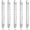 Luxvista 500W R7s 118mm Lampadina Alogena Lineare, J118 Dimmerabile Alogena Slim 11000lm Bianco Caldo 2800K per Lampade da Terra, Plafoniere, Confezione da 5