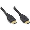 Good Connections Cavo HDMI 2.0b ad alta velocità con Ethernet - 4K UHD @60Hz - 18 Gbit/s - Premium - ideale per giochi e multimediali - Guaina in rame - Connettori dorati con tripla schermatura - Nero - 1,5 m