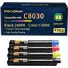 PRYVONIA C8030 Cartucce toner compatibili Multipack per Xerox AltaLink C8030 C8035 C8045 C8055 C8070 di ricambio per 006R01701 006R01702 006R01703 006R01704 nero/ciano/mag. enta/giallo)
