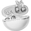 predolo Eleganti Auricolari con Clip, Cuffie Aperte, alla Moda con Orecchini a Fiocco per Ufficio, Sport, Lavoro, Feste, Bianco