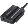 DIGITUS cavo adattatore per disco rigido - convertitore da USB 3.0 a SATA2/IDE - per SSD/HDD da 2,5/3,5 - velocità di trasferimento dati 5 Gbit/s - alimentatore incluso - Plug & Play - Nero