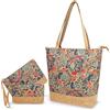 boshiho Grandi borse a tracolla da donna in sughero, con 2 trousse per cosmetici, per scuola, ufficio, lavoro, viaggi, gite, shopping, mamma, fidanzata come regalo